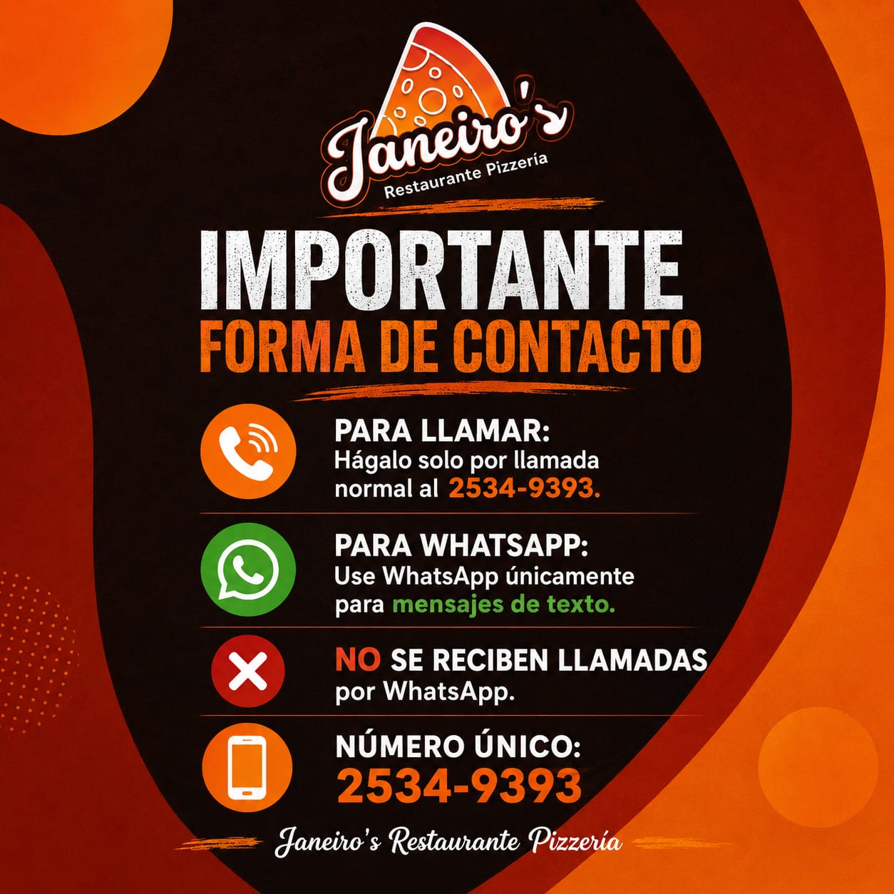 Formas de Contacto